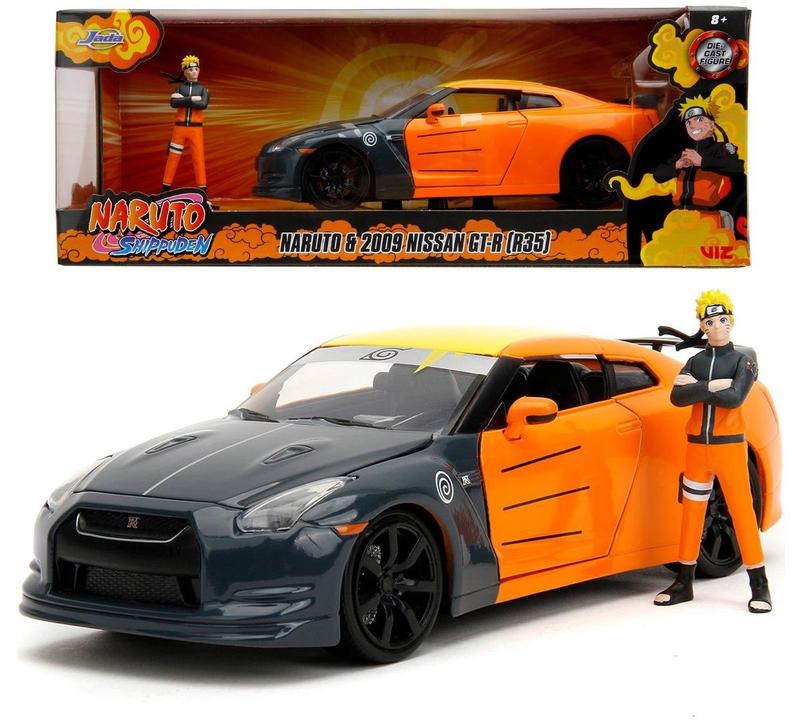 Naruto e 2009 Nissan GT-R (R35) - Naruto Shippuden - 1/24 - Jada